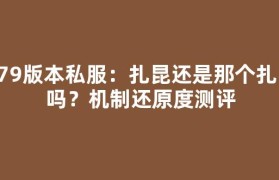 079版本私服：扎昆还是那个扎昆吗？机制还原度测评