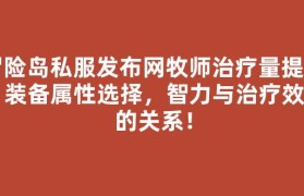 冒险岛私服发布网牧师治疗量提升：装备属性选择，智力与治疗效果的关系！