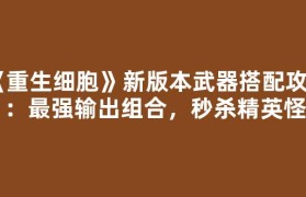《重生细胞》新版本武器搭配攻略：最强输出组合，秒杀精英怪