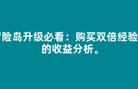 冒险岛升级必看：购买双倍经验卡的收益分析。