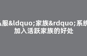 私服“家族”系统：加入活跃家族的好处