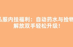 私服内挂福利：自动药水与捡物，解放双手轻松升级！