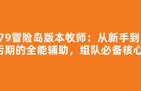 079冒险岛版本牧师：从新手到大后期的全能辅助，组队必备核心！