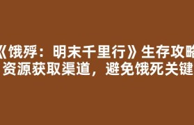 《饿殍：明末千里行》生存攻略：资源获取渠道，避免饿死关键